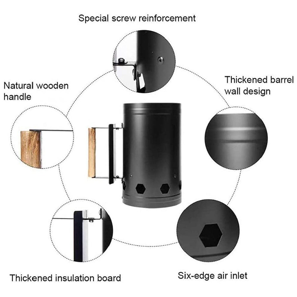 Coolaroo Fire Starter Bucket BBQ Charcoal Chimney Starter